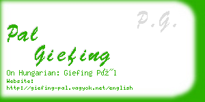 pal giefing business card